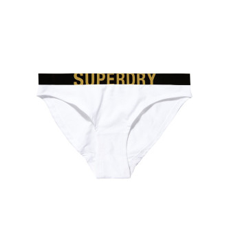Superdry Organic cotton bikini bottoms with big logo