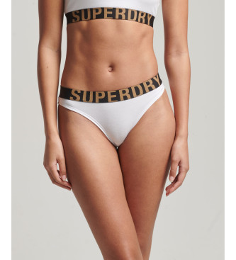 Superdry Spodnji del bikini hlačk iz organskega bombaža z velikim logotipom