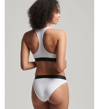 Superdry Organic cotton bikini bottoms with big logo