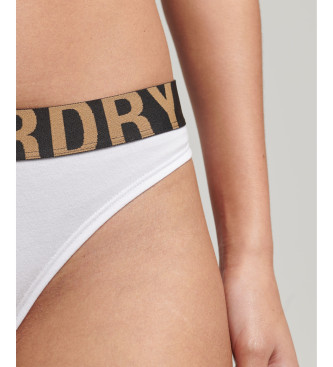 Superdry Figi bikini z bawełny organicznej z dużym logo