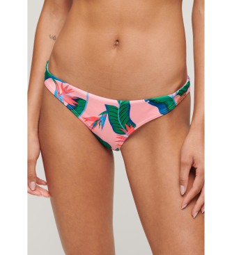 Superdry Drzne tropsko rožnate spodnjice bikinija