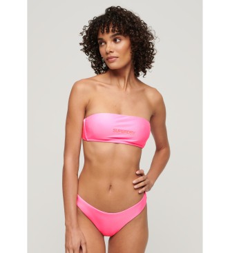Superdry Slip bikini brasiliano con logo rosa