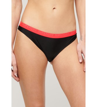 Superdry Bas de bikini lastique classique noir