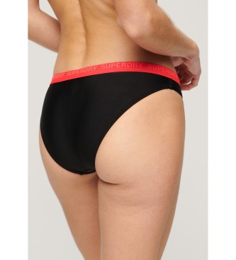 Superdry Bas de bikini lastique classique noir