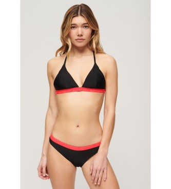 Superdry Bas de bikini lastique classique noir