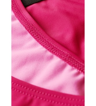 Superdry Slip bikini rosa elasticizzato dal taglio audace