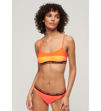 Superdry Braguita de bikini elstica de corte atrevido naranja