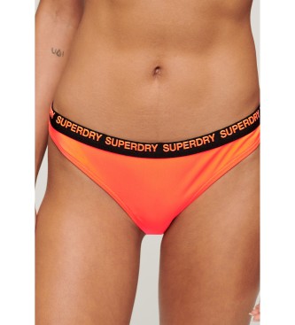 Superdry Stretchy bikini bottoms in bold orange cut
