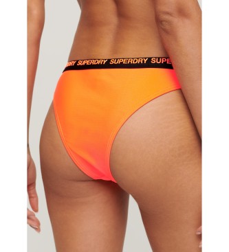 Superdry Slip bikini elasticizzato arancione dal taglio audace