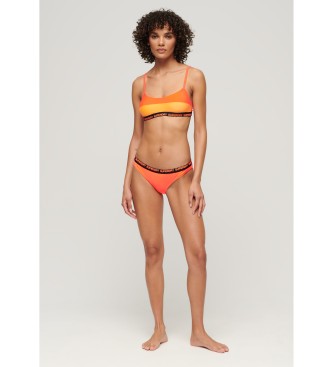 Superdry Slip bikini elasticizzato arancione dal taglio audace