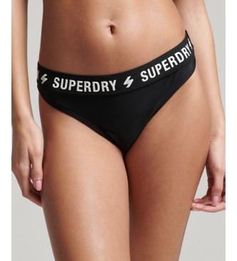 Superdry Bas de bikini lastique recycl noir