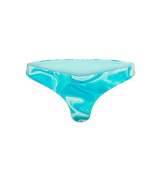 Superdry Niebieskie figi bikini z odważnym nadrukiem i odważnym wzorem