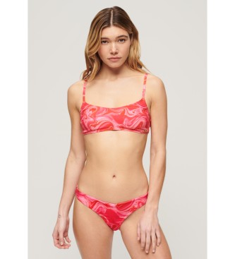 Superdry Bold pink printed bikini bottoms with a bold design