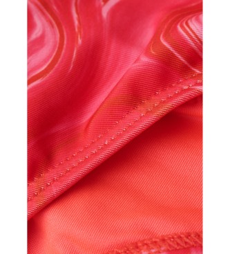 Superdry Odmevno rožnate potiskane spodnjice bikinija z drznim dizajnom