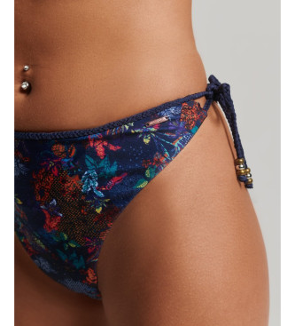 Superdry Tropical navy print bikini bottoms