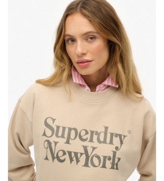 Superdry Brand Mark Loose beige sweatshirt