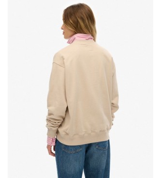 Superdry Brand Mark Loose beige sweatshirt