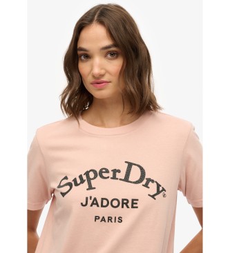 Superdry Camiseta Brand Mark rosa