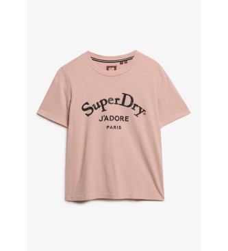 Superdry Camiseta Brand Mark rosa