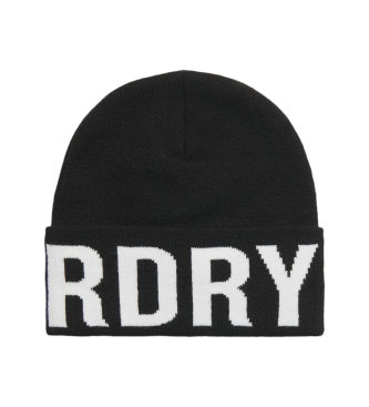 Superdry Gorro de malha com o logtipo da marca em preto