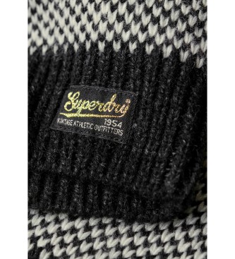 Superdry Camisola de gola redonda com design preto da marca