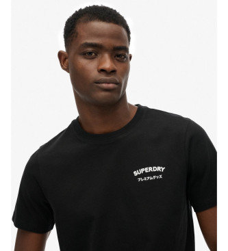 Superdry British Design Sproščena majica črna