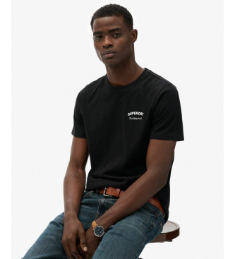 Superdry British Design Sproščena majica črna