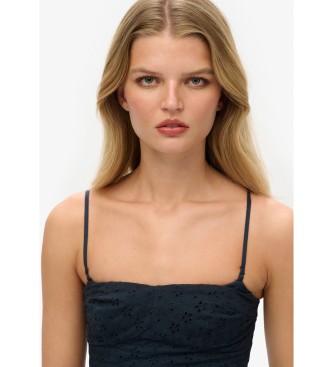 Superdry Broderie Cami Minikl�nning marinbl�