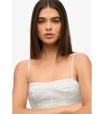 Superdry Broderie Cami Minikl�nning vit