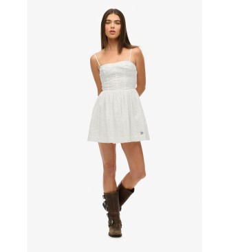 Superdry Broderie Cami Minikl�nning vit