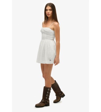Superdry Broderie Cami Minikl�nning vit
