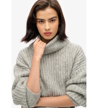 Superdry Pullover aus gebrsteter Rippe grau 