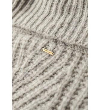 Superdry Pullover aus gebrsteter Rippe grau 