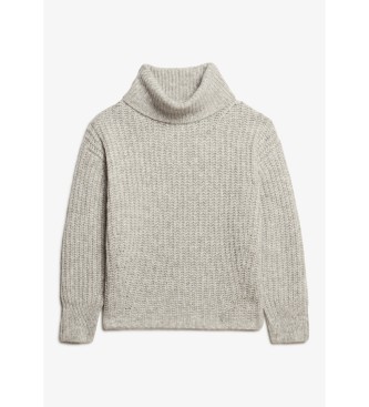 Superdry Pullover aus gebrsteter Rippe grau 