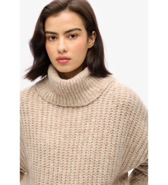 Superdry Trui geborsteld rib beige