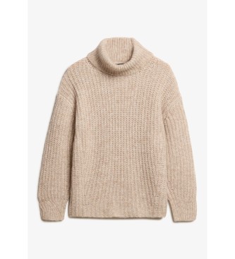 Superdry Trui geborsteld rib beige