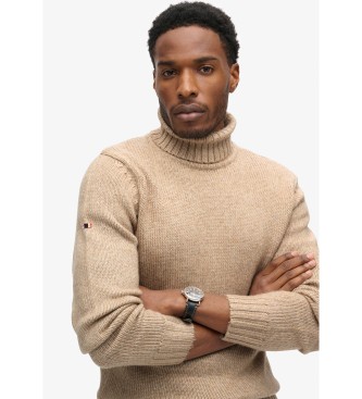 Superdry Brushed beige turtleneck jumper