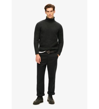 Superdry Black brushed turtleneck jumper