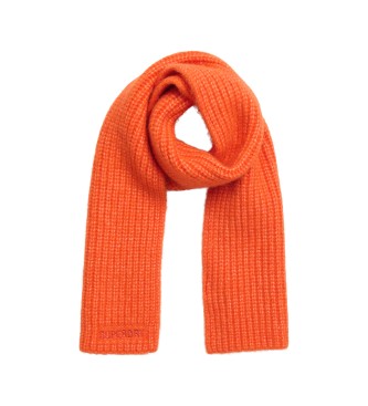 Superdry Essential Orange Ribbed Scarf