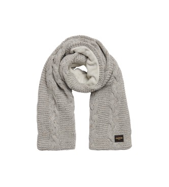 Superdry Grey knitted eights scarf