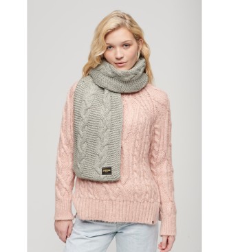 Superdry Grey knitted eights scarf