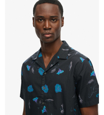 Superdry Shirt Cabana Print navy
