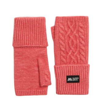 Superdry Gestrickte Handschuhe Luxe rosa