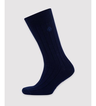 Superdry Unisex-Socken aus gerippter Bio-Baumwolle in Marineblau