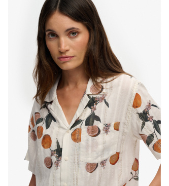 Superdry Camisa bege com estampado de praia