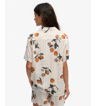 Superdry Camisa bege com estampado de praia