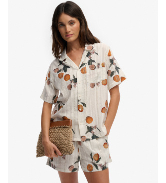 Superdry Camisa bege com estampado de praia