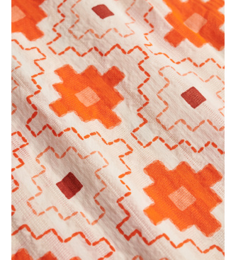 Superdry Camisa de praia estampada laranja