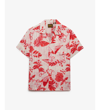 Superdry Camisa de praia estampada vermelha