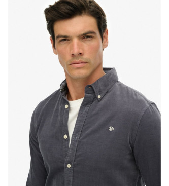 Superdry Camisa clssica com cordo de agulha em azul-marinho
